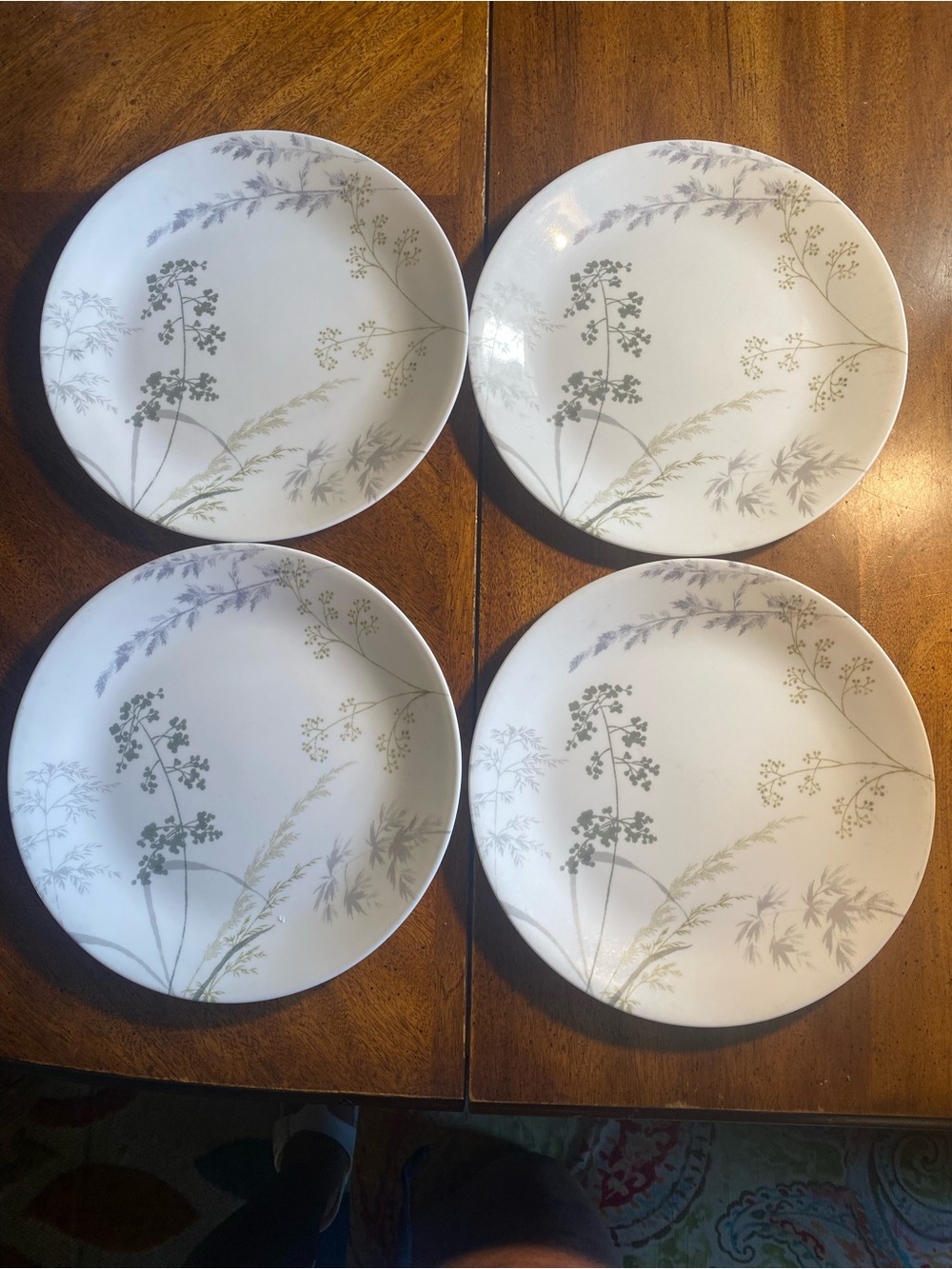 Corelle Shadow Grasses Dinner Plates 10.25”- Set of 4